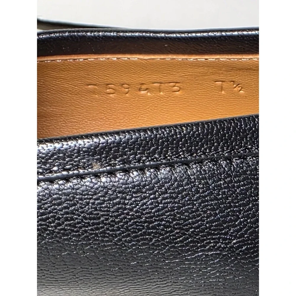Gucci Jordaan Horsebit Loafers Black Leather Web Stripe 569473 Mens 7.5